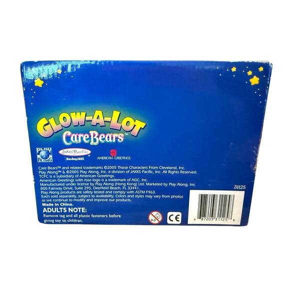 2005 Care Bears 12” Plush Glow-A-Lot Cheer Bear in Original Box New in Box - Picture 9 of 12
